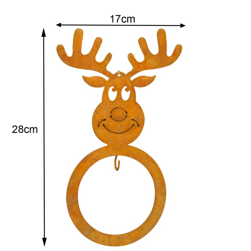 Bird Feeder Elk Deer for Wild Birds in Rust Look