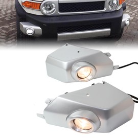 Front Bumper Fog Lights 3000K Clear Lens Fog Lamps for 2007-2014 Toyota FJ Cruiser