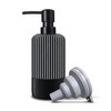 Black Soap Dispenser for Kitchen, Modern Plastic Dish & Hand