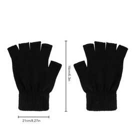 Yicelerate Fingerless gloves, fingerless gloves, men's fingerless gloves, one pair, black, fitness gloves, fingerless gloves, women, gloves without fingers, black / grey