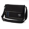 Mustache JLG-4662 Shoulder Bag, Fold-In Mouth, Cross-body, Black
