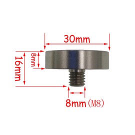 Screw Metal Universal Horizontal Bubble Water Level, Level Fixed Installation, Level, Circular Bubble (30 * 16mm(M8))