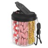 HIONXMGA Travel Pill Organizer with 7 Compartments