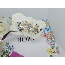 Summer Butterfly Handmade Nail Tips - Long Round Square / 여름나비 수제네일팁 - 롱라운드스퀘어