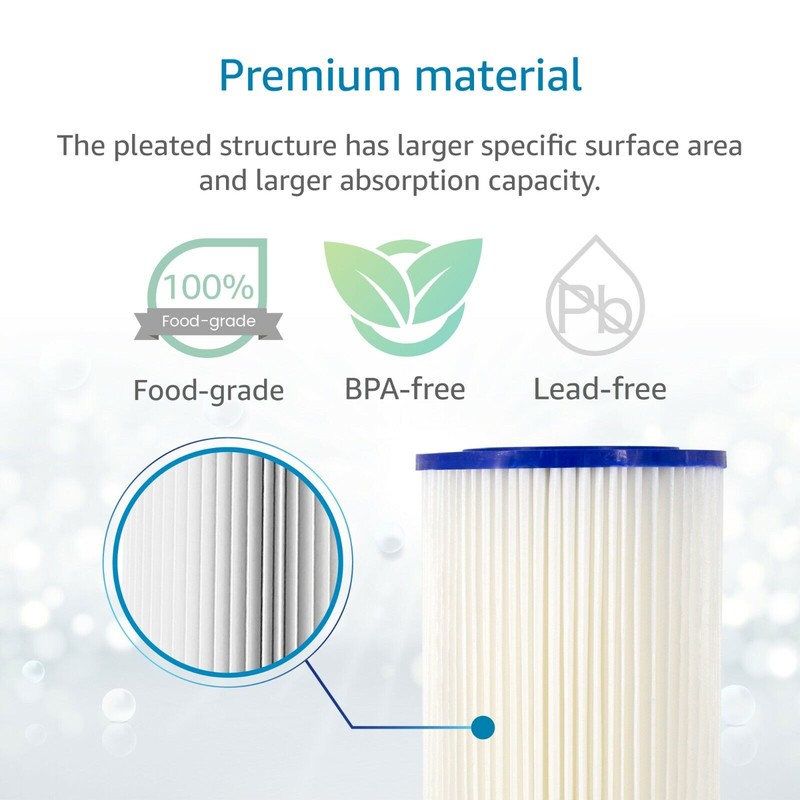 AQUA CREST FXHSC 10" x 4.5" Whole House Water Filter,