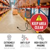 Keep Area Clear with Graphic 10x10 inches, Floor Decal Anti-Slip