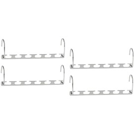 ShopHut Space Saving Metal Hangers Holder Clothing Rack Hanger Multiple Hangers Holder - Magic Space Saver Wardrobe Organiser Hangers - Pack of 4