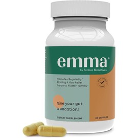 Emma Gut Health Doctors Endorsed Supplement - 60 Capsules - Relief from Gas and Bloating, Repairs Leaky Gut with Magnesium, Berberine, Vitamin D, Quercetin & More - Gut Health & Colon Cleanse Formula