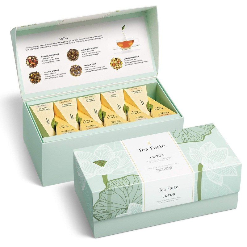 Tea Forte Premium Presentation Box Gift Set Sampler, 20 Count,