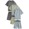 NEXT 3 Pack 100% Cotton Short Pyjamas, Sage Green