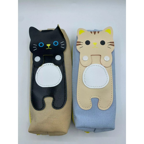 Magicube Cartoon Cat Pouch Canvas Zipper Makeup Bag/School Pencil Case