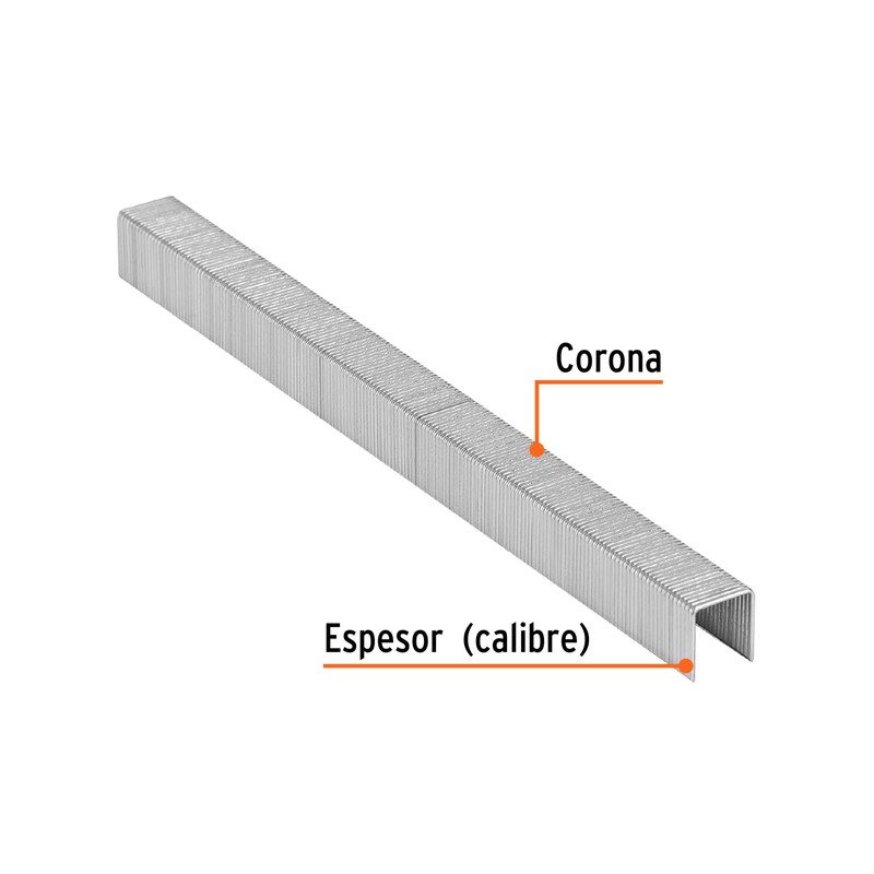 Truper GRANEU-3/8-10, Caja con 5000 grapas corona 3/8" calibre 22