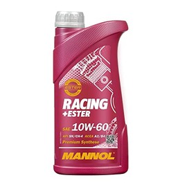 Racing + Ester 10W-60 Engine Oil by MANNOL - 7902 Premium Bi-Synthetic Motor Oil for Sports and Racing Cars, Car Oil API SN, ACEA A3/B4, 1L
