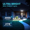 JJX Solar Outdoor Lights 3000LM 278 LED, 1 Pack 4-Head