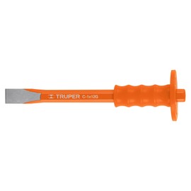 Truper C-1X12G, Cincel de corte frío, acero al cromo vanadio, 1 X 12", con grip