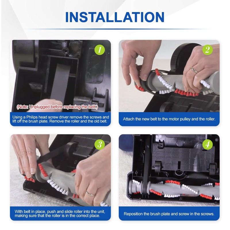 LANMU Replacement Belt Compatible with Bissell PowerForce Helix Turbo Pet