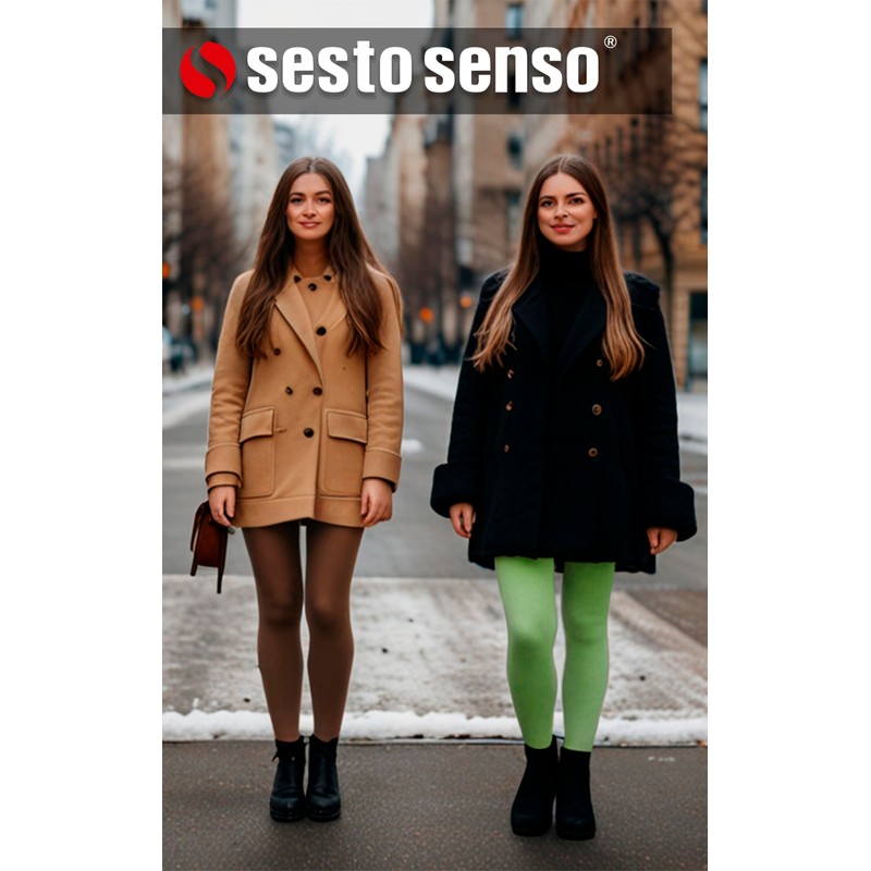 sesto senso Women's Opaque Tights 50 Denier Microfibre 3D, Skin