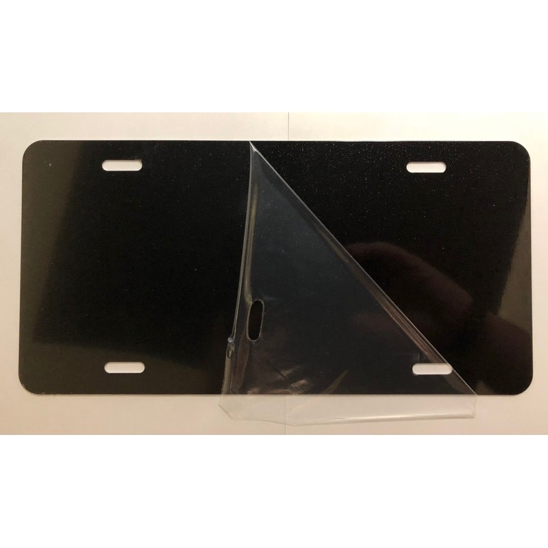 0.040 Black Metallic Blank Metal License Plate