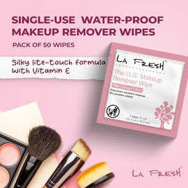 La Fresh La Fresh Makeup Removal Facial Cleansing Wipes, Waterproof, 50 Count - Skin Care Travel Essentials