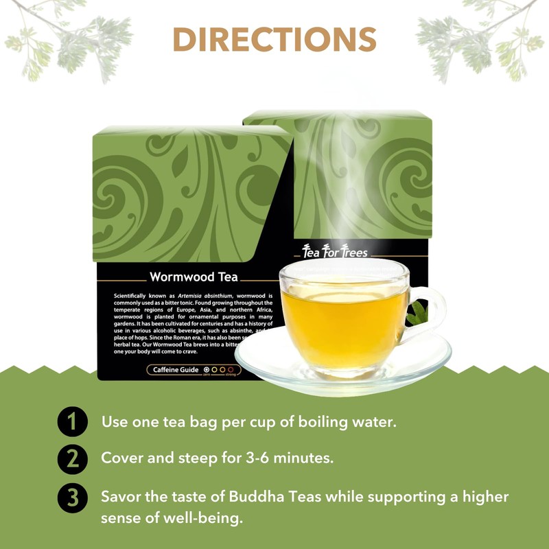 Buddha Teas - Organic Wormwood Tea - Herbal Tea -