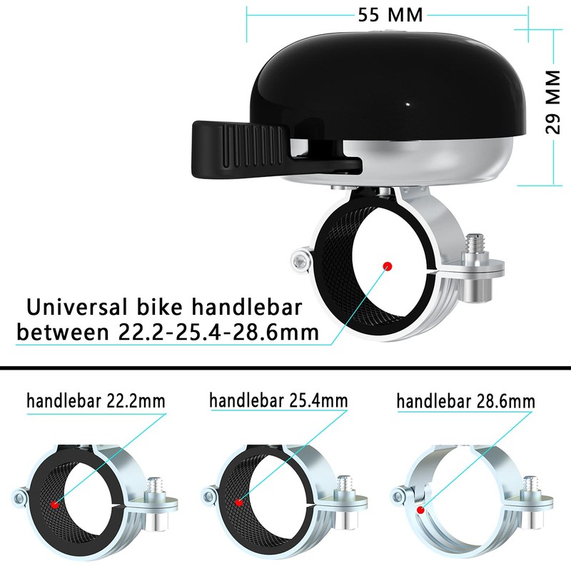 Greallthy Bike Bell, Classic Bicycle Bell with Nice Loud Tone