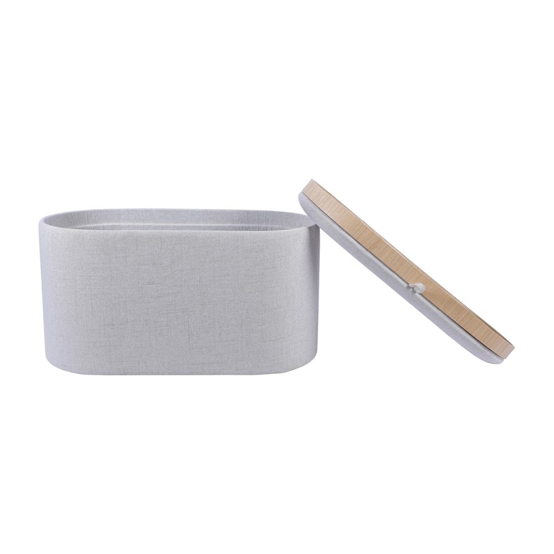 Techni Home Storage Ottoman with Reversible Tray Top, Natural