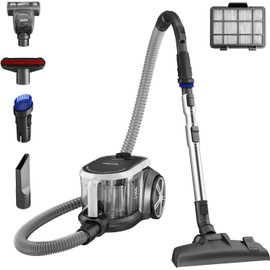 Eureka Bagless Canister Vacuum Cleaner, Lightweight Vac for Carpets and Hard Floors
