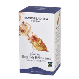 Hampstead Organic Strong English Breakfast 20 Teabags (Pack of 4 Total 80 Teabags)