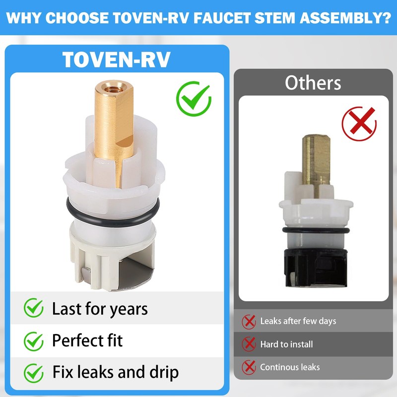 RP25513 Faucet Stem Assembly Compatible with Delta Two Handle Faucet