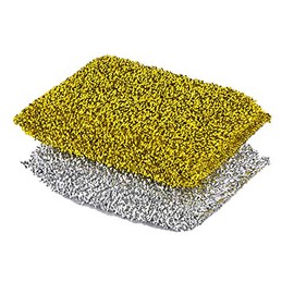 Pine-Sol Non-Scratch Scouring Pads – Pack of 2, Metallic Household Cleaning Scrubbers, Safe with Nonstick Cookware