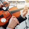 Violin Hygrometer, Portable Alloy Round Hygrometer Indoor Violin Guitar Case