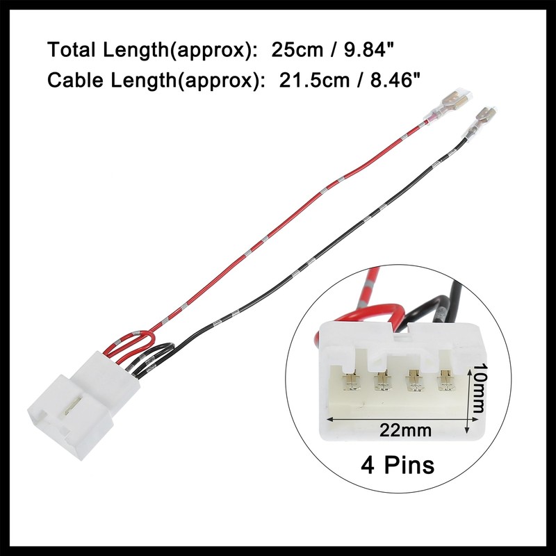Hihaha 2 Pcs Car Speaker Connector Wire Harness Adapter Connectors