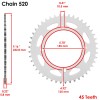 Yamaha Drive Chain & Sprockets Kit For Yamaha XV250 V-Star