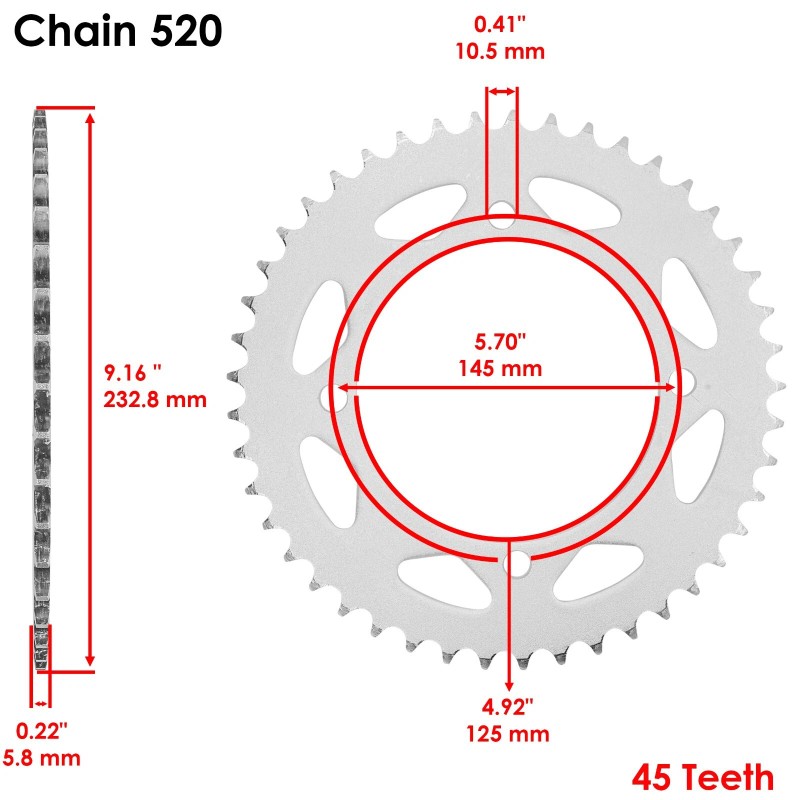 Yamaha Drive Chain & Sprockets Kit For Yamaha XV250 V-Star