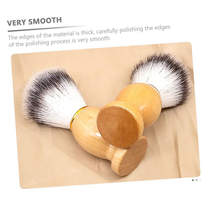 WOONEKY 1 Set Shaving Brush and Bowl Kit Stand Yellow