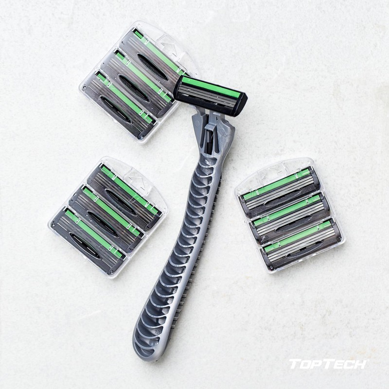 TopTech PRO 3 Razors for Men - Manual Shaving Razor