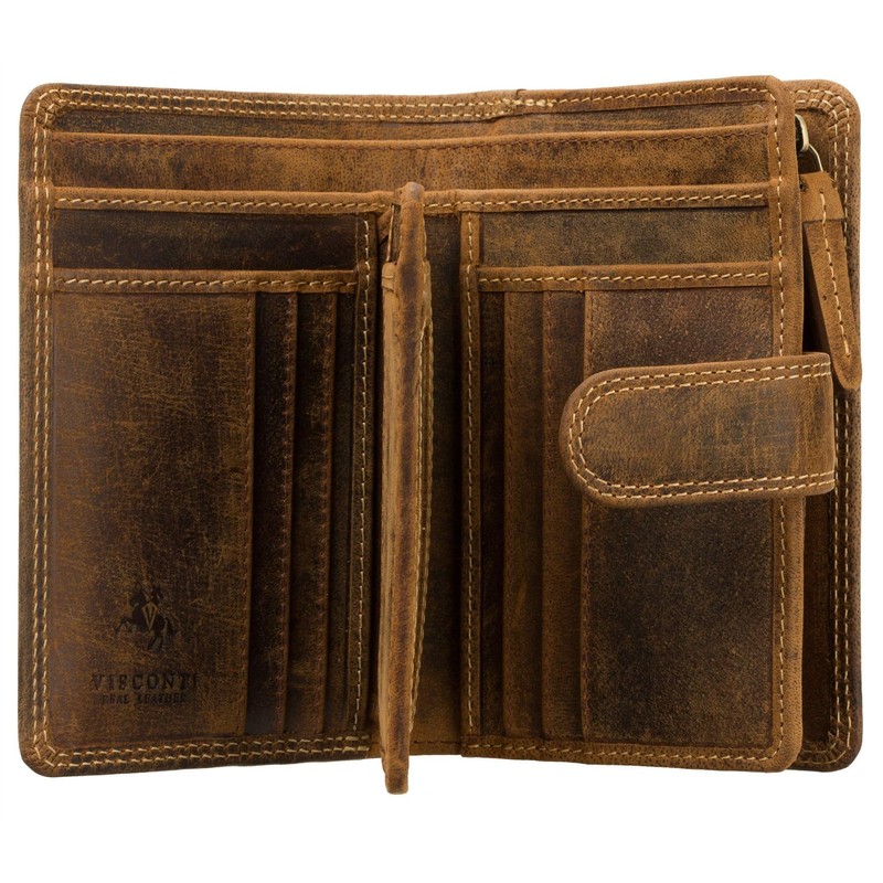 Visconti Hunter Collection RFID Blocking Leather Wallet with Carabiner 730,