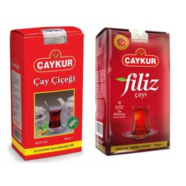 ÇAYKUR Black Tea Duo, Filiz & Caycicegi, Youngest Tea buds & Smooth Loose Leaf Blend, Perfect for Daily Enjoyment for Breakfast 500g / 17.6 Oz each