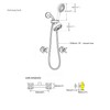 CISTPOFS 2 Handle Shower Faucet Matte Black, 2 in 1