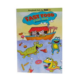 FUZZU Interactive Cat Toys for Indoor Cats, Storybook Tails 3 Fast Food Cat Toys with Activity Panel, Gift for Cat Owners, Three 2-in-1 Toys Included - US Grown Certified Organic Catnip