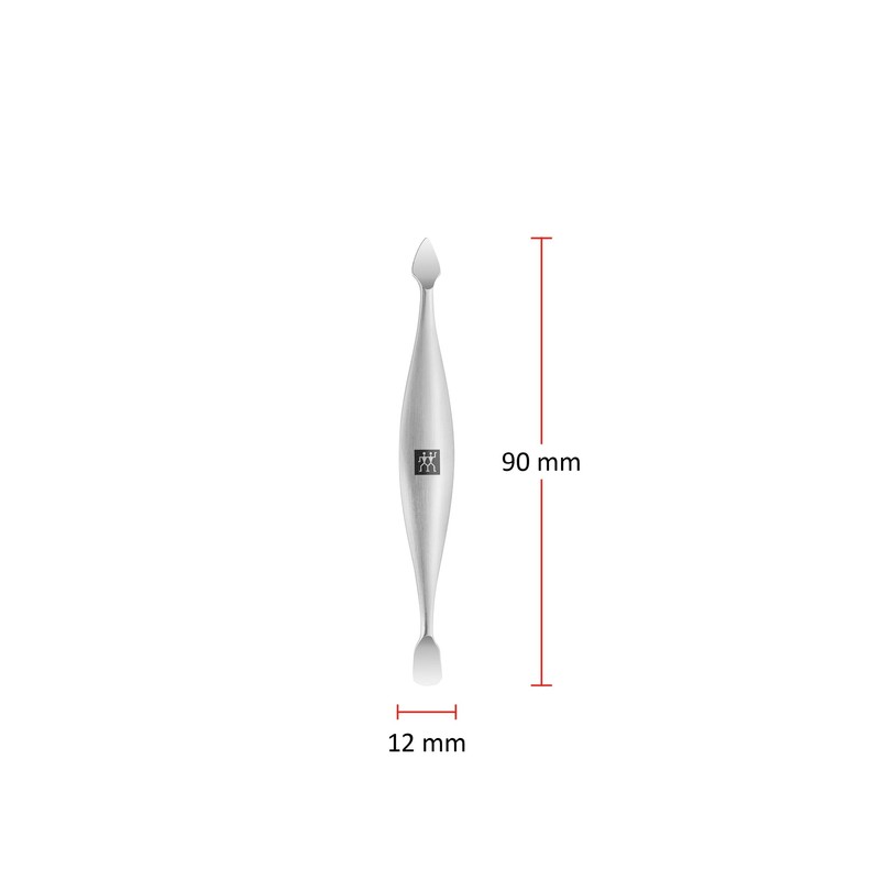 ZWILLING Premium Silver 90mm Cuticle Pusher (Nail Cleanser, Dual Instrument,