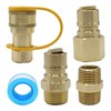 1/2" QDD LP Natural Gas Quick Connect Fittings Kit, Natural