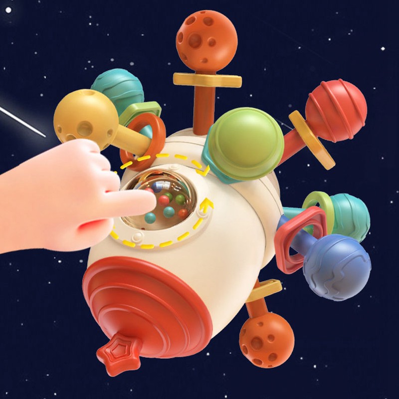 Newborn Teething Ball Toy Soothing Gum Chewable Sensory Grasping Activities