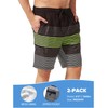 TEX2FIT 2-Pack Stretchy Mens Swim Shorts 9 Inch Inseam with