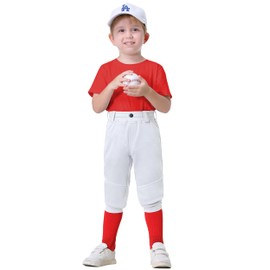 MIVEI 2T-7Years Toddler Baseball Pants - Kids Tee Ball Pants for Little Boys Gilrs T Ball Softball Pants with Pockets UPF50+