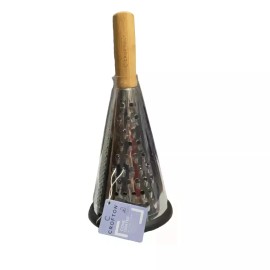 Crofton NEW Crofton Cone Hand Grater Cheese Vegetables Wood Handle Stainless Steel