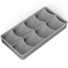 SIMPLE HOUSEWARE Adjustable Silverware Utensil Drawer Organizer, Gray