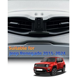 Car Phone Mount for Jeep Renegade 2015 2016 2017-2023 2024 Accessories Custom Air Vent Car Phone Holder Auto Lock Hands Free 360° Rotation Cell Phone Automobile Cradles