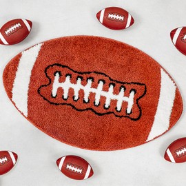 Meetory Football Rug, 32” × 20” Football Room Decor, Rug for Boys Room, Slip-Resistant, Machine Washable. Suitable for Bathroom, Living Room, and Bedroom