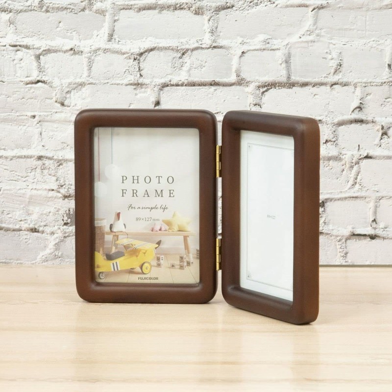 Fuji Color 4502TL Photo Frame, Wooden, Large Size x 2